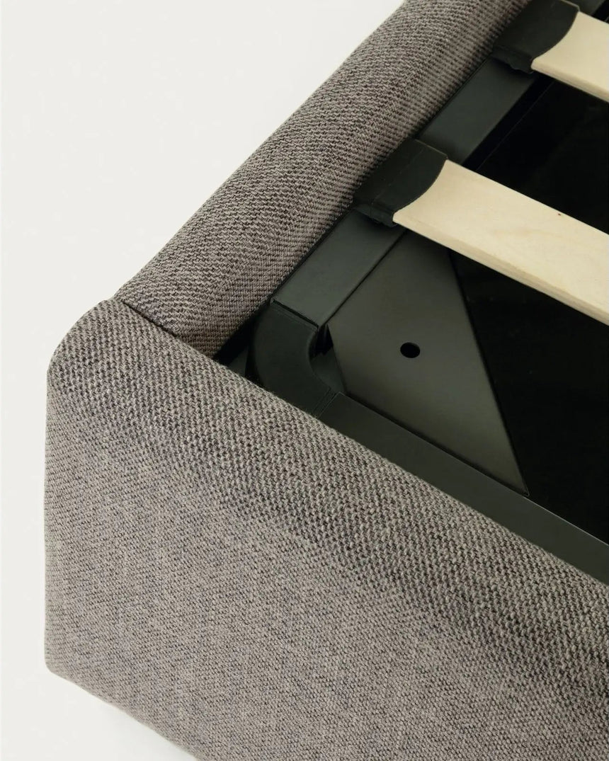 Bett Nahiri in Grau mit Klappbettkasten für eine Matratze von 180 x 200 cm von Kave Home – Bild 6