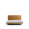 Bett Norlen aus Eichenfurnier mit naturfarbenem Finish und LED-Licht für Matratzen 160 x 200 cm FSC Mix Credit von Kave Home – Bild 1