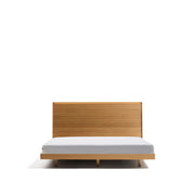 Bett Norlen aus Eichenfurnier mit naturfarbenem Finish und LED-Licht für Matratzen 160 x 200 cm FSC Mix Credit von Kave Home – Bild 1