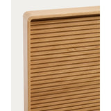 Bett Norlen aus Eichenfurnier mit naturfarbenem Finish und LED-Licht für Matratzen 180 x 200 cm FSC Mix Credit von Kave Home – Bild 11