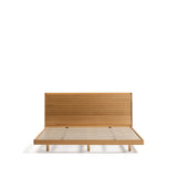 Bett Norlen aus Eichenfurnier mit naturfarbenem Finish und LED-Licht für Matratzen 180 x 200 cm FSC Mix Credit von Kave Home – Bild 6