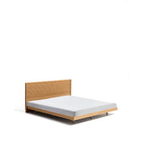 Bett Norlen aus Eichenfurnier mit naturfarbenem Finish und LED-Licht für Matratzen 180 x 200 cm FSC Mix Credit von Kave Home – Bild 7