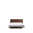 Bett Norlen aus Nussbaumfurnier mit dunklem Finish und LED-Licht für Matratzen 180 x 200 cm FSC Mix Credit - ZEN ZONE Furniture