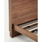 Bett Norlen aus Nussbaumfurnier mit dunklem Finish und LED-Licht für Matratzen 180 x 200 cm FSC Mix Credit von Kave Home – Produktbild 8