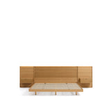 Bett Norlen mit 2 Nachttischen aus Eichenfurnier mit naturfarbenem Finish und LED-Licht für Matratzen 180 x 200 cm FSC Mix Credit von Kave Home – Bild 5