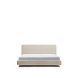 Bett Selven in beiger Chenille für Matratzen 150 x 200 cm von Kave Home – Bild 1