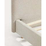 Bett Selven in beiger Chenille für Matratzen 150 x 200 cm von Kave Home – Bild 10