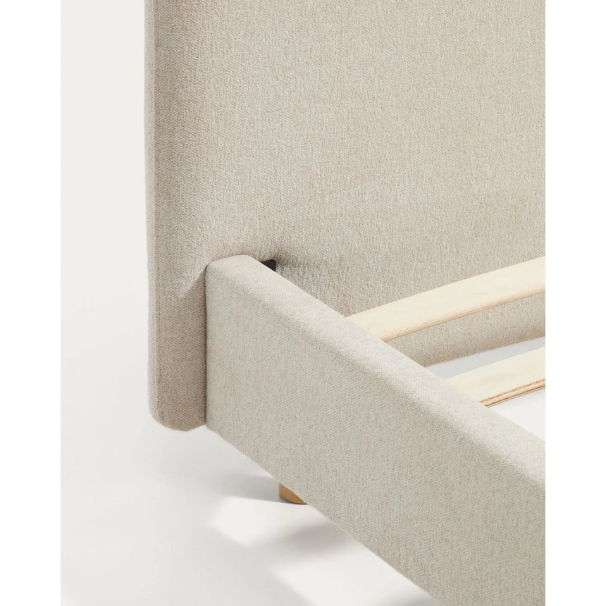 Bett Selven in beiger Chenille für Matratzen 150 x 200 cm von Kave Home – Bild 10