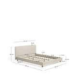 Bett Selven in beiger Chenille für Matratzen 150 x 200 cm von Kave Home – Bild 5