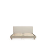 Bett Selven in beiger Chenille für Matratzen 150 x 200 cm von Kave Home – Bild 6