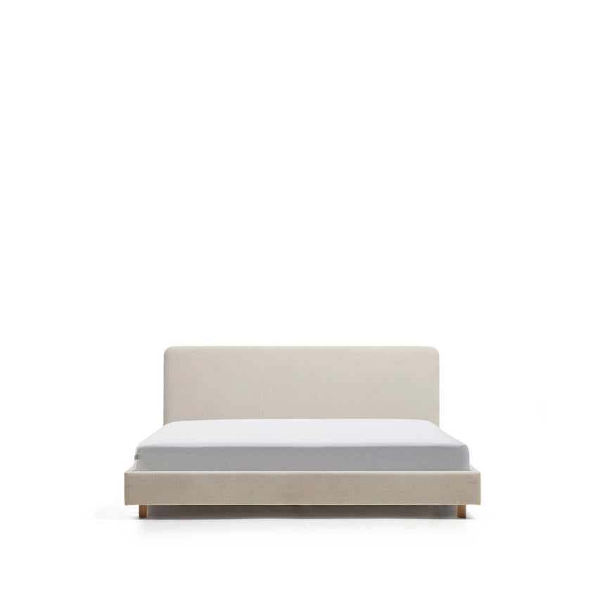 Bett Selven in beiger Chenille für Matratzen 160 x 200 cm von Kave Home – Bild 1