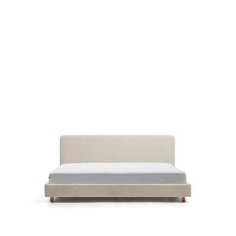 Bett Selven in beiger Chenille für Matratzen 180 x 200 cm von Kave Home – Bild 1