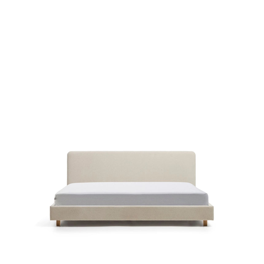 Bett Selven in beiger Chenille für Matratzen 180 x 200 cm von Kave Home – Bild 1