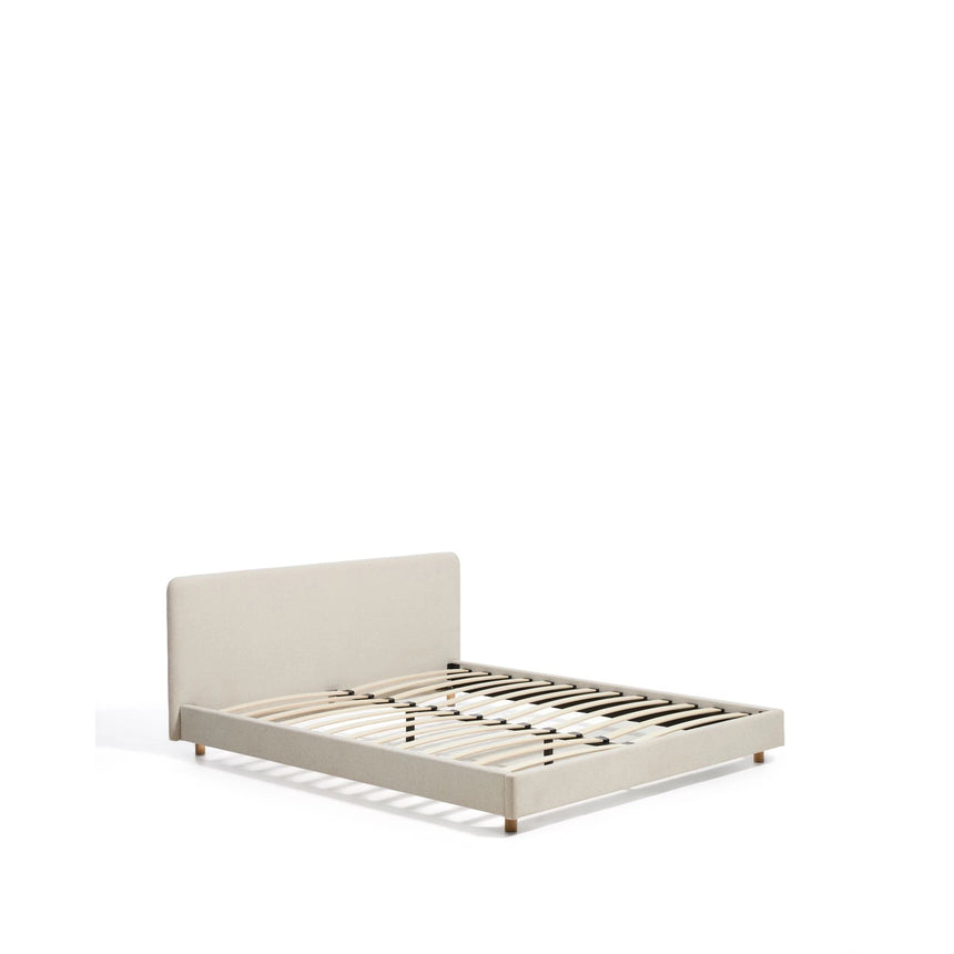 Bett Selven in beiger Chenille für Matratzen 180 x 200 cm von Kave Home – Bild 4