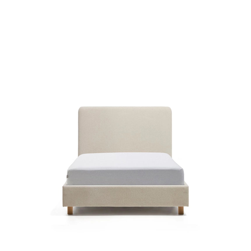Bett Selven in beiger Chenille für Matratzen 90 x 200 cm von Kave Home – Bild 1