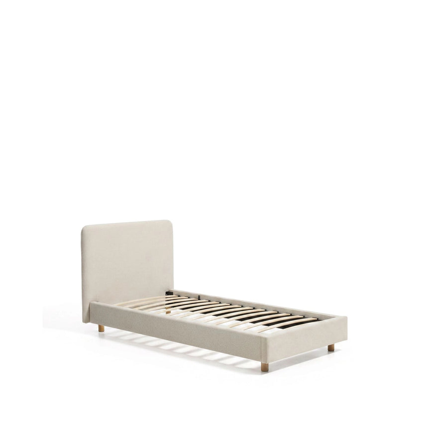 Bett Selven in beiger Chenille für Matratzen 90 x 200 cm von Kave Home – Bild 3