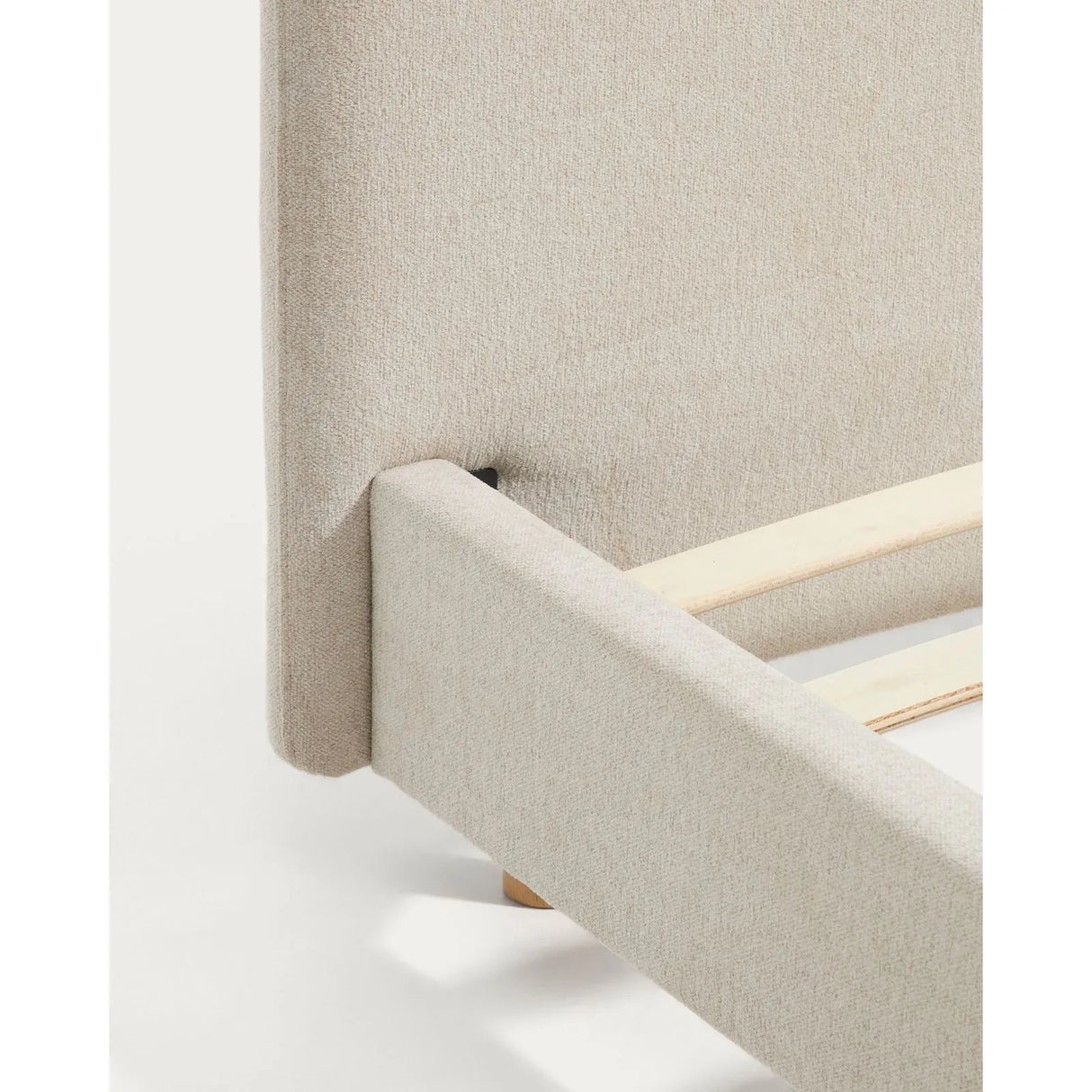 Bett Selven in beiger Chenille für Matratzen 90 x 200 cm von Kave Home – Bild 6