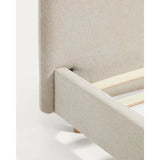 Bett Selven in beiger Chenille für Matratzen 90 x 200 cm von Kave Home – Bild 6