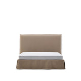 Bett mit abnehmbarem Bezug Jaira aus Leinen und Baumwolle taupe für eine Matratze von 150 x 190 cm FSC Mix Credit von Kave Home – Bild 1
