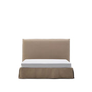 Bett mit abnehmbarem Bezug Jaira aus Leinen und Baumwolle taupe für eine Matratze von 150 x 190 cm FSC Mix Credit von Kave Home – Bild 1