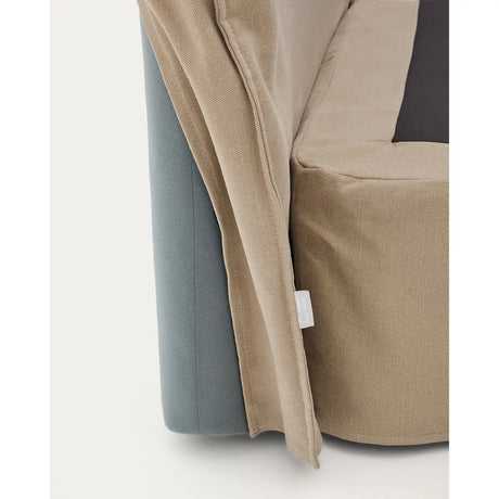 Bett mit abnehmbarem Bezug Jaira aus Leinen und Baumwolle taupe für eine Matratze von 150 x 190 cm FSC Mix Credit von Kave Home – Bild 12