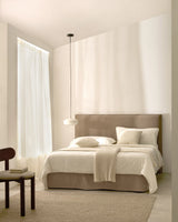 Bett mit abnehmbarem Bezug Jaira aus Leinen und Baumwolle taupe für eine Matratze von 150 x 190 cm FSC Mix Credit von Kave Home – Bild 2