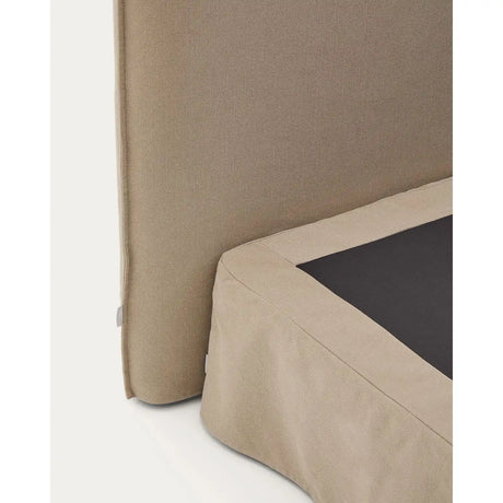 Bett mit abnehmbarem Bezug Jaira aus Leinen und Baumwolle taupe für eine Matratze von 150 x 190 cm FSC Mix Credit von Kave Home – Bild 9