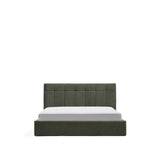 Bett mit klappbarem Bettkasten Darnela in moosgrüner Chenille für Matratzen 150 x 200 cm von Kave Home – Bild 1