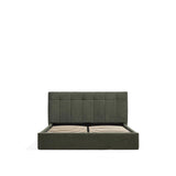 Bett mit klappbarem Bettkasten Darnela in moosgrüner Chenille für Matratzen 150 x 200 cm von Kave Home – Bild 4