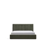 Bett mit klappbarem Bettkasten Darnela in moosgrüner Chenille für Matratzen 160 x 200 cm von Kave Home – Bild 1