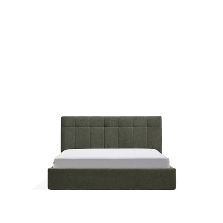 Bett mit klappbarem Bettkasten Darnela in moosgrüner Chenille für Matratzen 160 x 200 cm von Kave Home – Bild 1