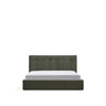 Bett mit klappbarem Bettkasten Darnela in moosgrüner Chenille für Matratzen 160 x 200 cm von Kave Home – Bild 1