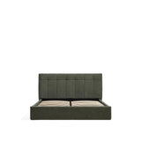 Bett mit klappbarem Bettkasten Darnela in moosgrüner Chenille für Matratzen 160 x 200 cm von Kave Home – Bild 3
