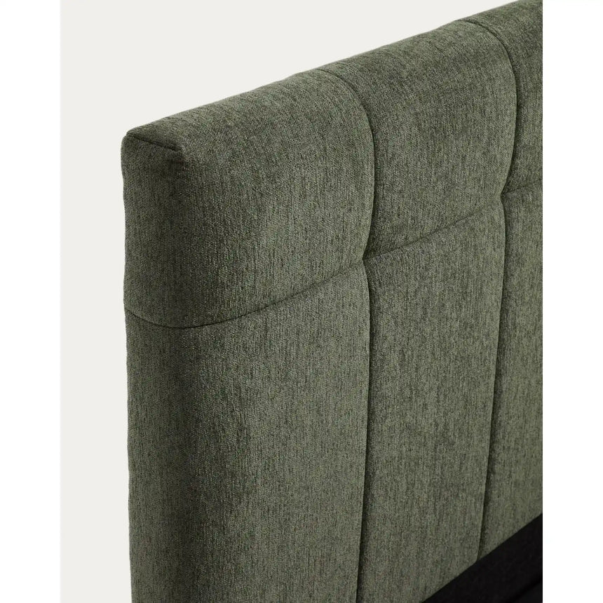 Bett mit klappbarem Bettkasten Darnela in moosgrüner Chenille für Matratzen 160 x 200 cm von Kave Home – Bild 9