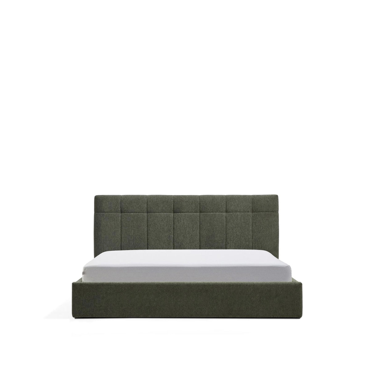 Bett mit klappbarem Bettkasten Darnela in moosgrüner Chenille für Matratzen 180 x 200 cm von Kave Home – Bild 1