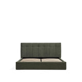 Bett mit klappbarem Bettkasten Darnela in moosgrüner Chenille für Matratzen 180 x 200 cm von Kave Home – Bild 3