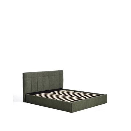 Bett mit klappbarem Bettkasten Darnela in moosgrüner Chenille für Matratzen 180 x 200 cm von Kave Home – Bild 5