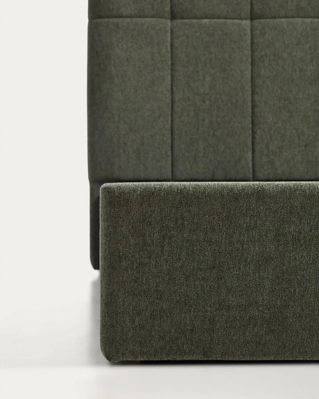 Bett mit klappbarem Bettkasten Darnela in moosgrüner Chenille für Matratzen 180 x 200 cm von Kave Home – Bild 6