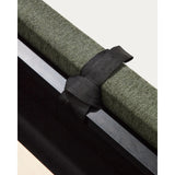 Bett mit klappbarem Bettkasten Darnela in moosgrüner Chenille für Matratzen 90 x 200 cm von Kave Home – Bild 11