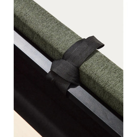 Bett mit klappbarem Bettkasten Darnela in moosgrüner Chenille für Matratzen 90 x 200 cm von Kave Home – Bild 11