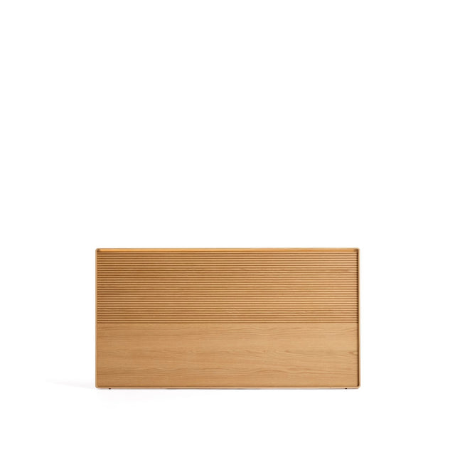 Bettkopfteil Norlen aus Eichenfurnier mit naturfarbenem Finish und LED-Licht für ein Bett bis zu 160 cm FSC Mix Credit von Kave Home – Bild 1