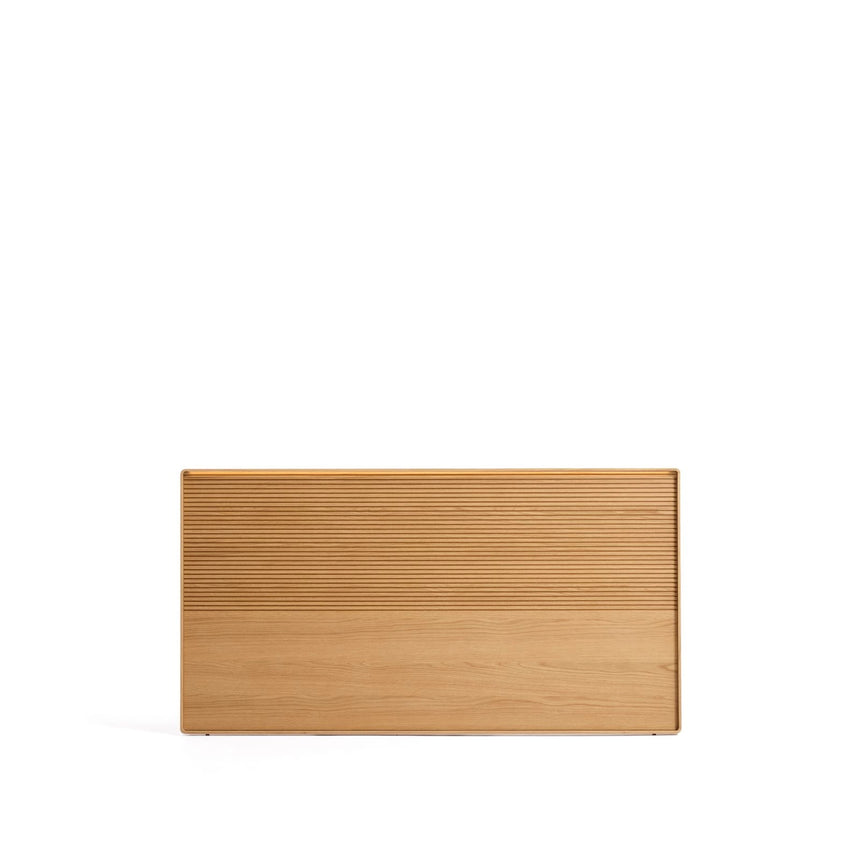 Bettkopfteil Norlen aus Eichenfurnier mit naturfarbenem Finish und LED-Licht für ein Bett bis zu 160 cm FSC Mix Credit von Kave Home – Bild 1