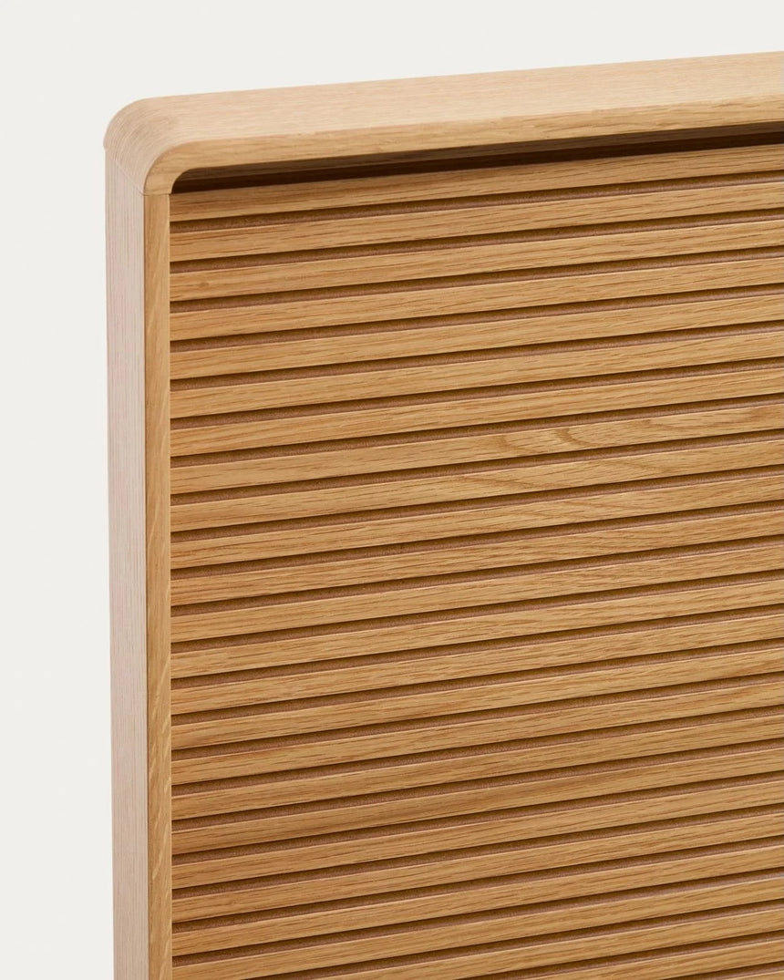 Bettkopfteil Norlen aus Eichenfurnier mit naturfarbenem Finish und LED-Licht für ein Bett bis zu 160 cm FSC Mix Credit von Kave Home – Bild 7