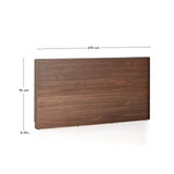 Bettkopfteil Norlen aus Nussbaumfurnier mit dunklem Finish und LED-Licht für Betten bis zu 180 cm FSC Mix Credit von Kave Home – Bild 3