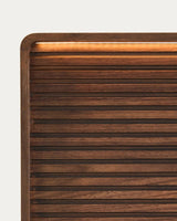 Bettkopfteil Norlen aus Nussbaumfurnier mit dunklem Finish und LED-Licht für Betten bis zu 180 cm FSC Mix Credit von Kave Home – Bild 6