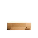Bettkopfteil Norlen mit 2 Nachttischen aus Eichenfurnier mit naturfarbenem Finish und LED-Licht für Betten bis zu 160 cm FSC Mix Credit von Kave Home – Bild 1