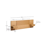 Bettkopfteil Norlen mit 2 Nachttischen aus Eichenfurnier mit naturfarbenem Finish und LED-Licht für Betten bis zu 180 cm FSC Mix Credit von Kave Home – Bild 4