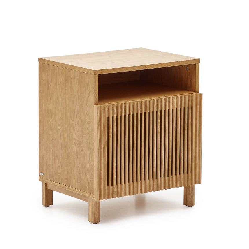 Beyla Nachttisch aus massiver Eiche und Eichenfurnier 53 x 62 cm FSC 100% von Kave Home – Produktbild 8