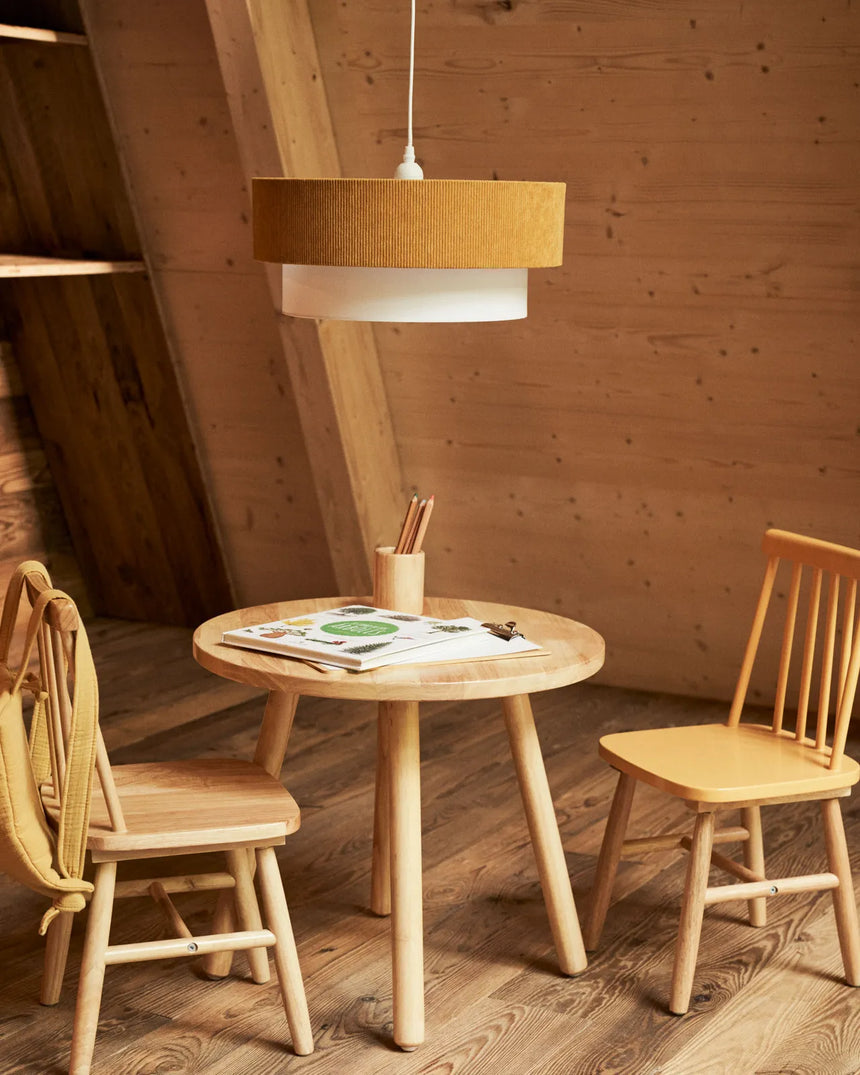 Bianella Deckenleuchte aus Baumwolle und Cord in Senfgelb Ø 40 cm von Kave Home – Bild 2