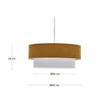 Bianella Deckenleuchte aus Baumwolle und Cord in Senfgelb Ø 40 cm von Kave Home – Bild 5